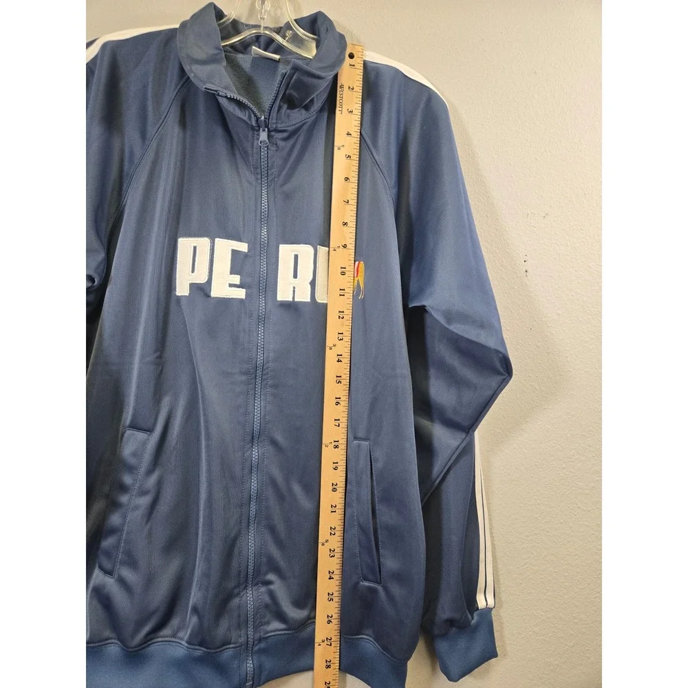 Confecciones Orquidea Peru Llama Full Zip Track Jacket Blue White Medium